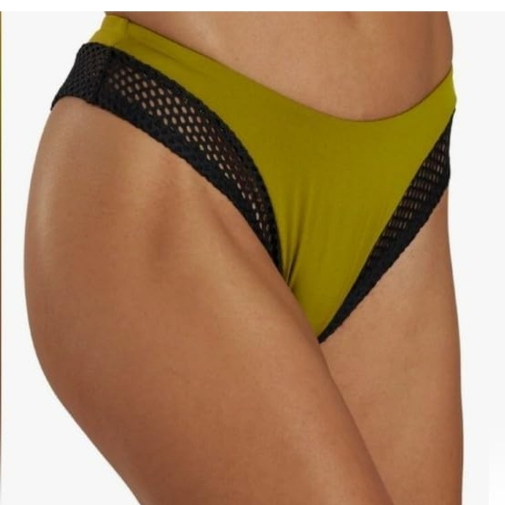 Nike Swim Explore Cheeky Olive green black mesh Sling Bikini Bottom size‎ XL new